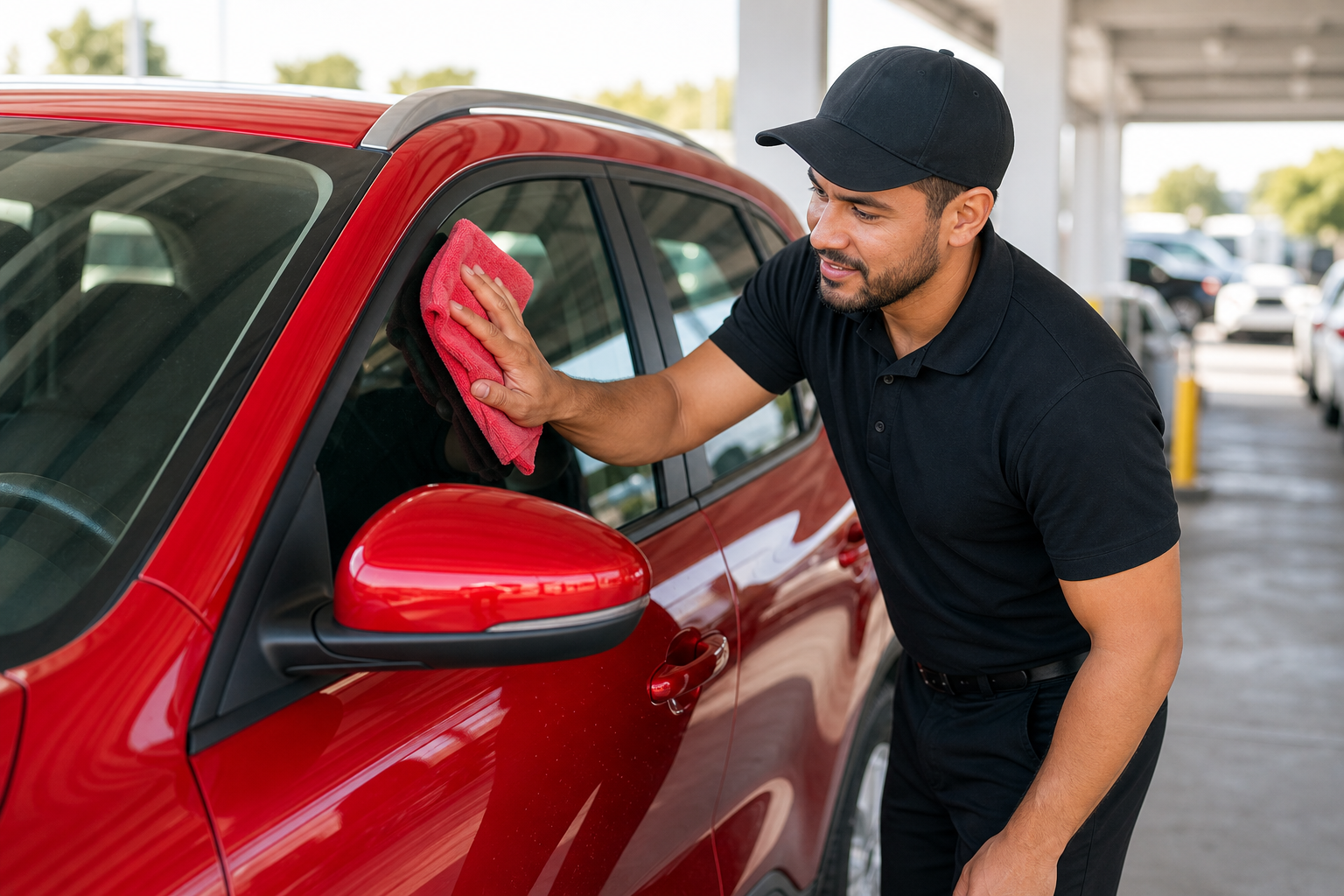 Fleet vehicle cleaning support
